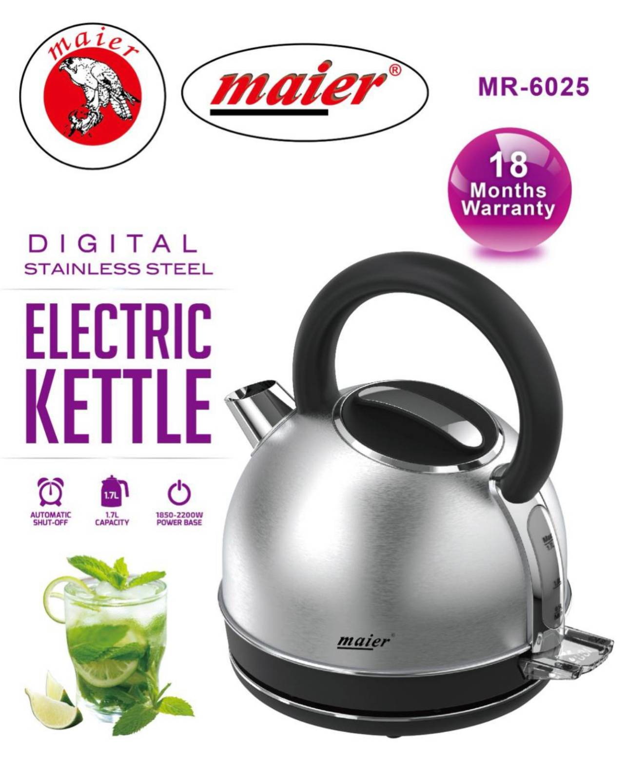 کتری برقی مایر مدل MR-6025
